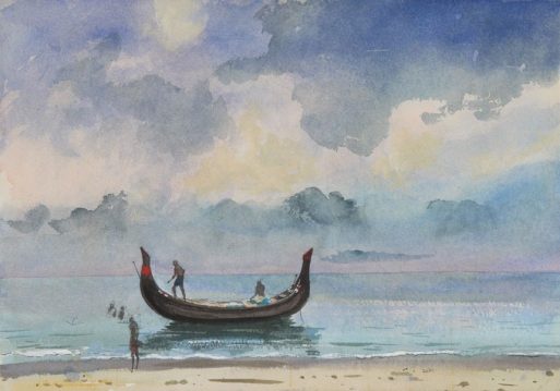 Reflection Watercolour painting 38 x58 cm