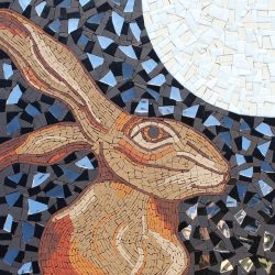 Hare and Moon mosaic workshop Sue Kershaw