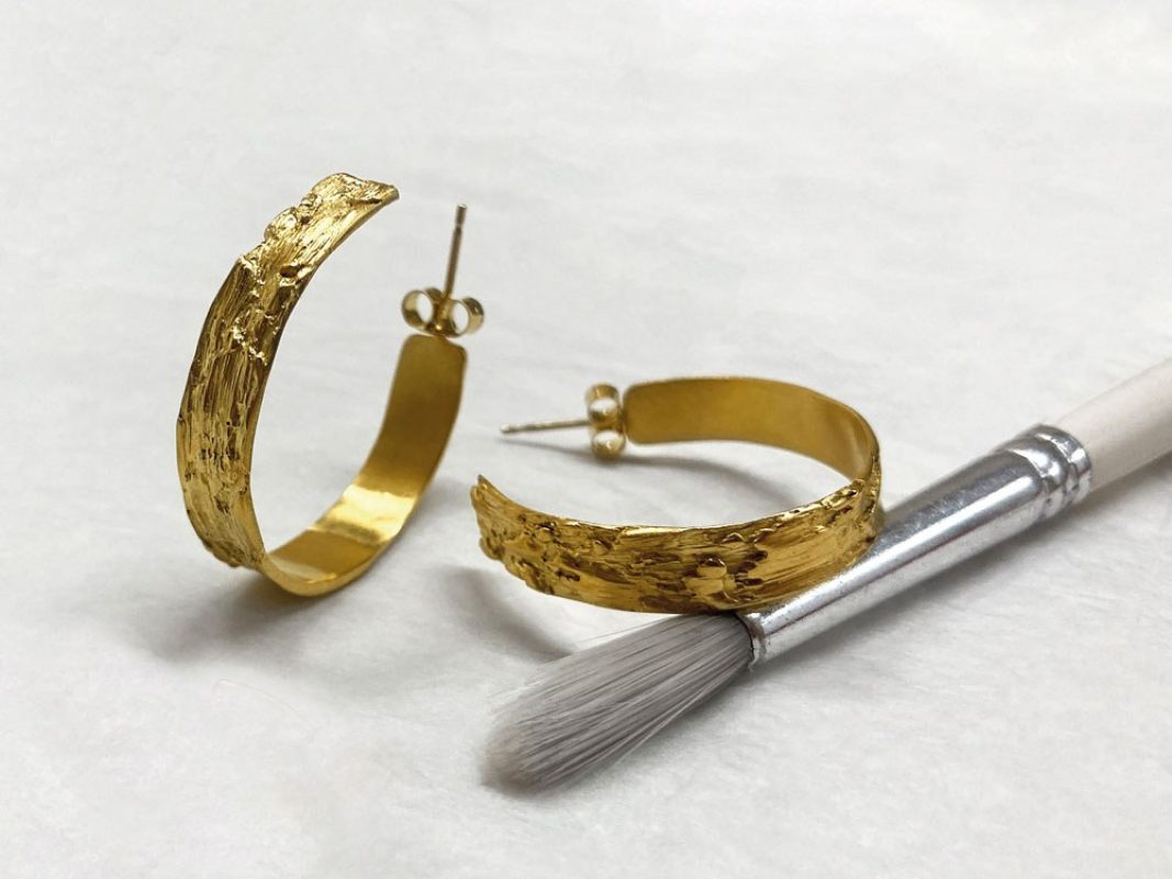 Brushstroke Hoop Earrings Becca Macdonald