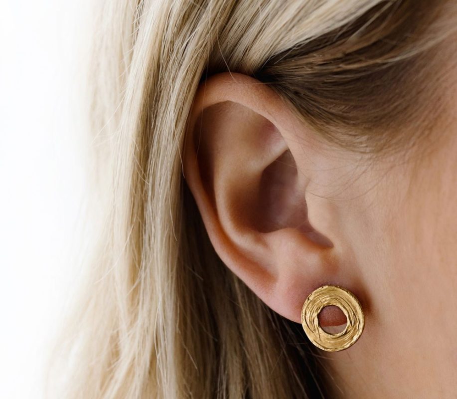 Small Circle Brushstroke Earrings Becca Macdonald
